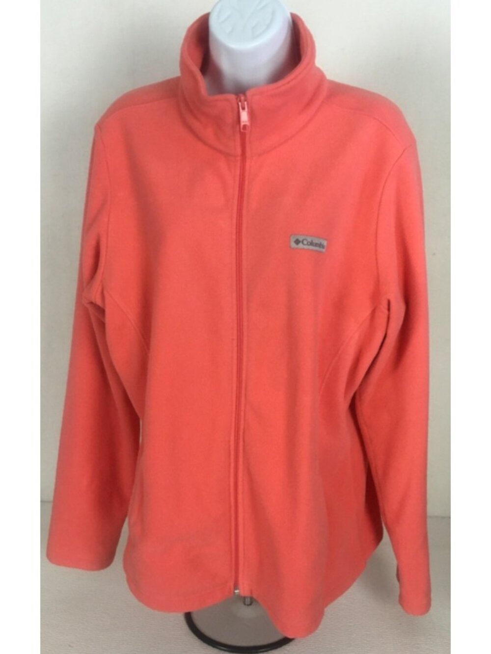 Columbia Sportswear Jacket Size XL Orange Full Front Zipper Side Front Pockets